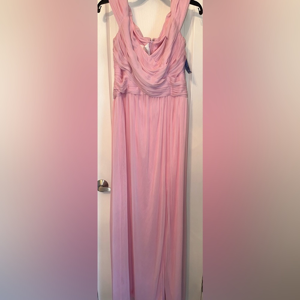 David’s Bridal- Elegant Pink Evening Gown-Size 10